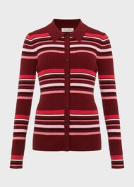 Vera Stripe Shirt, Red Multi, hi-res