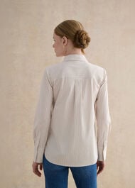 Andra Stripe Shirt, Neutral White, hi-res