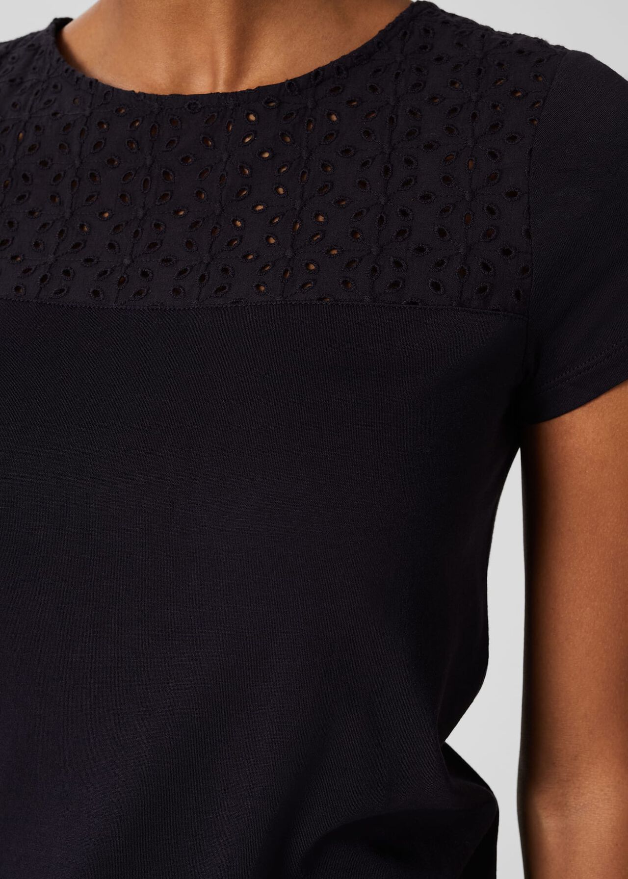 Lola Short Sleeve Top, Navy, hi-res