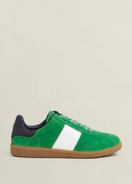 Etta Suede Trainers, Green Multi, hi-res