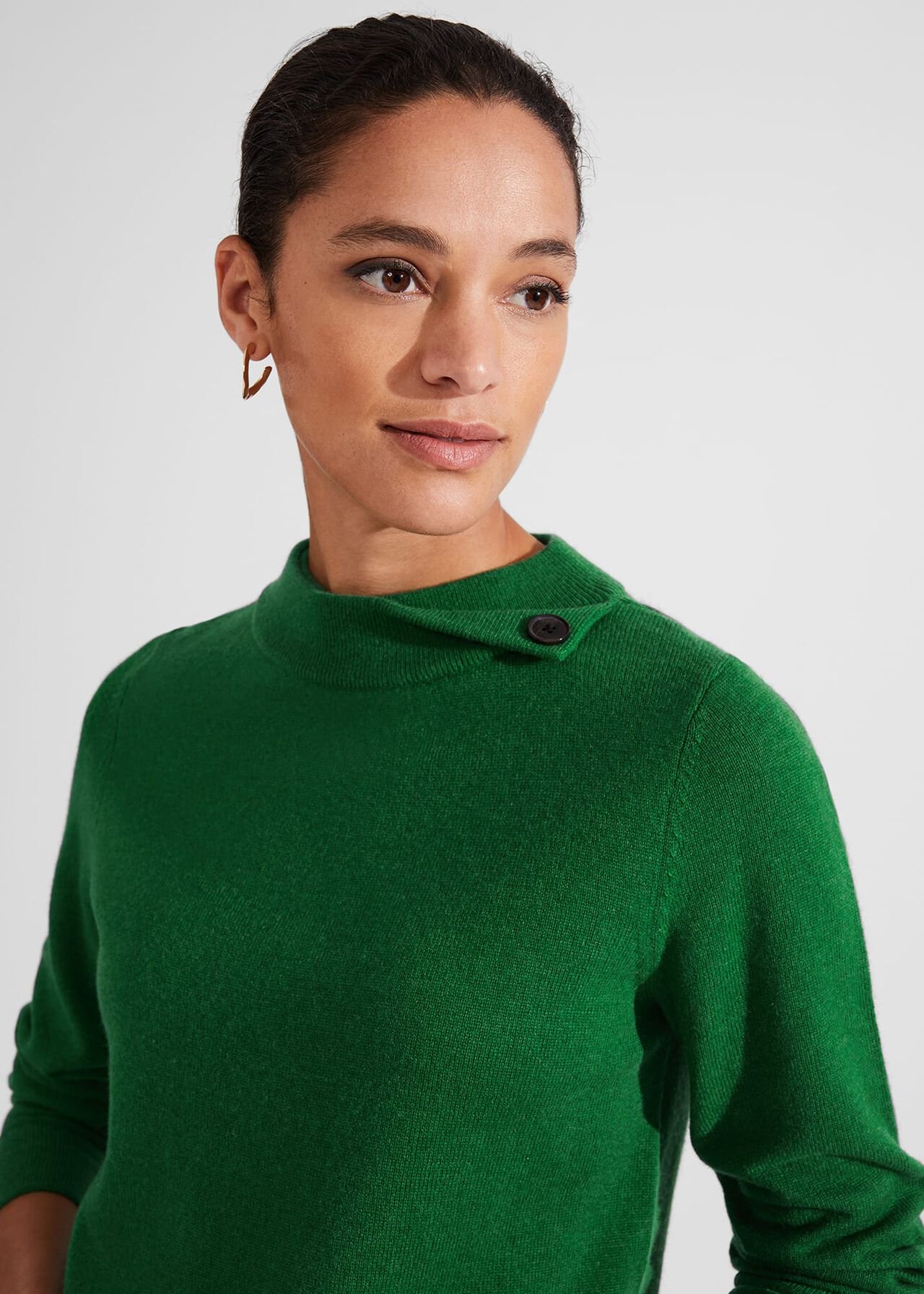 Talia Wool Cashmere Jumper, Cadmium Green, hi-res