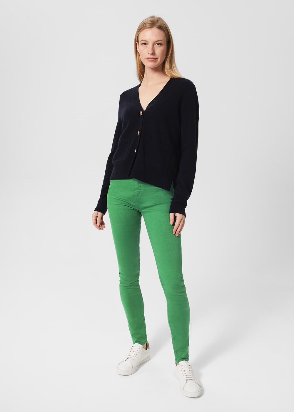Gia Sculpting Jeans, Pea Green, hi-res