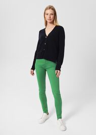 Gia Sculpting Jeans, Pea Green, hi-res
