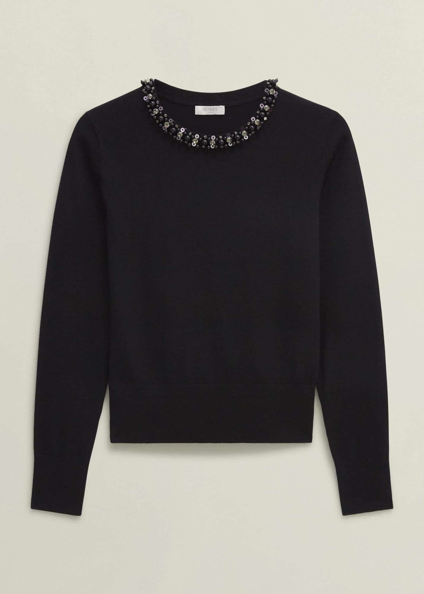 Black beaded jumper 2025