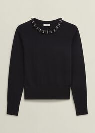 Oakley Beaded Jumper, Black, hi-res