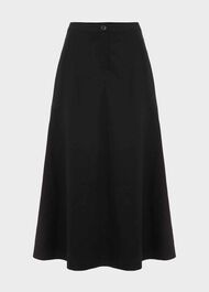 Lina Linen Skirt, Black, hi-res