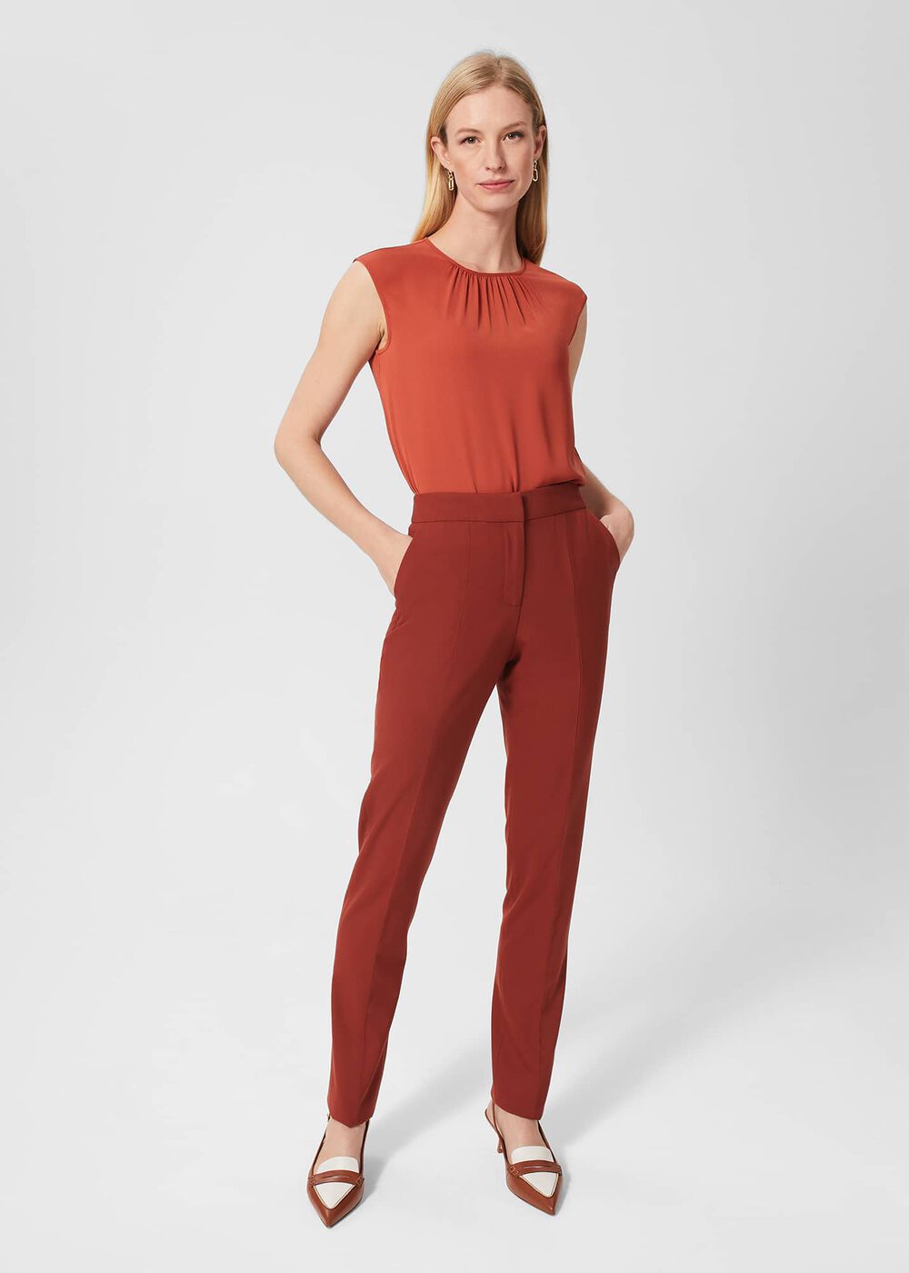 Violetta Blouse, Pecan, hi-res