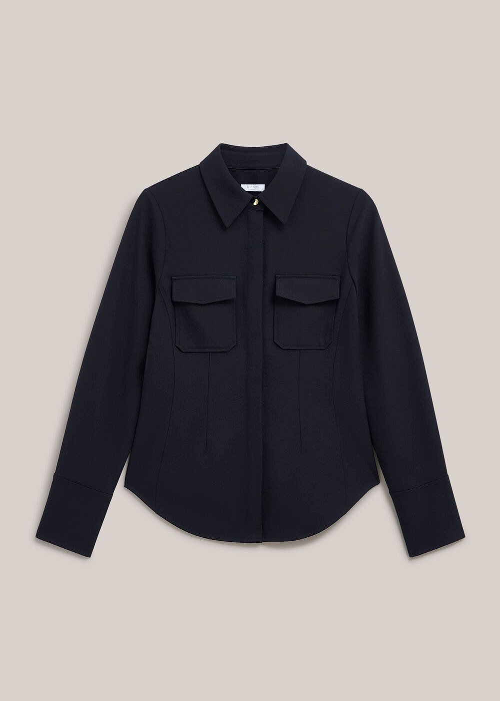Dannie Fitted Shirt, Hobbs Navy, hi-res