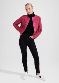Ramona Tweed Jacket, Berry, hi-res