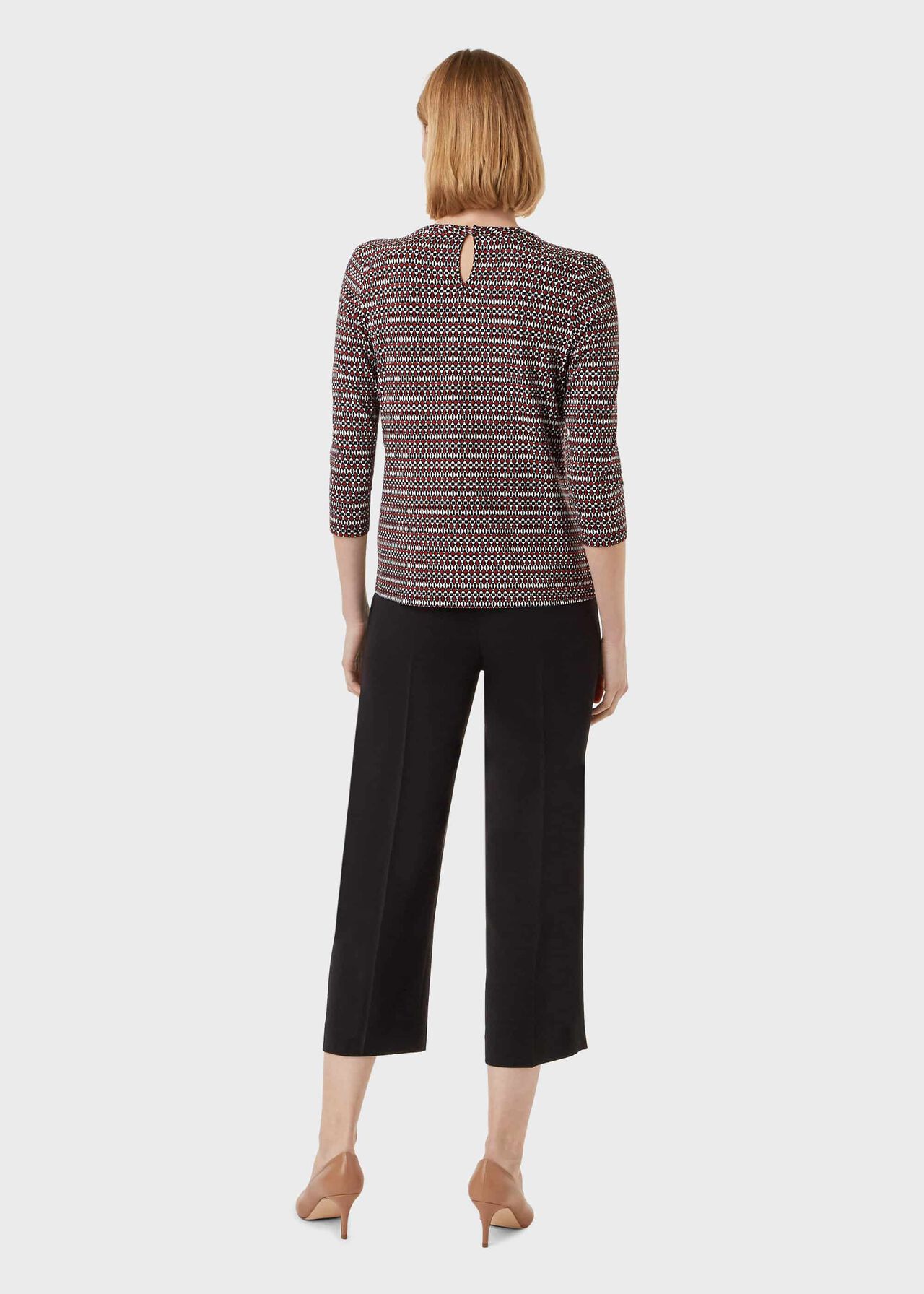 Julia Printed Top, Rust Ivory, hi-res