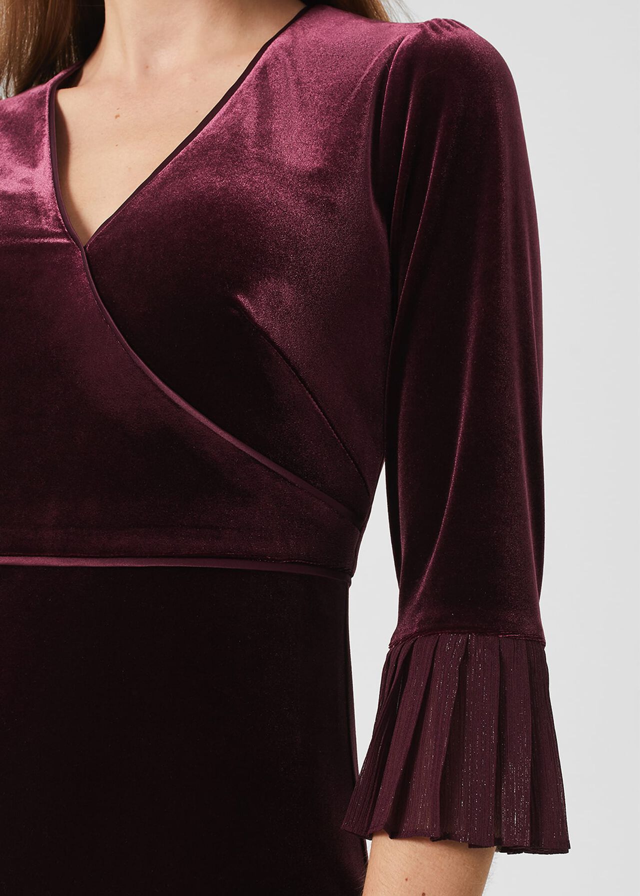 Melodie Velvet Shift Dress, Mulberry Purple, hi-res