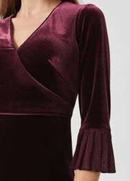 Melodie Velvet Shift Dress, Mulberry Purple, hi-res