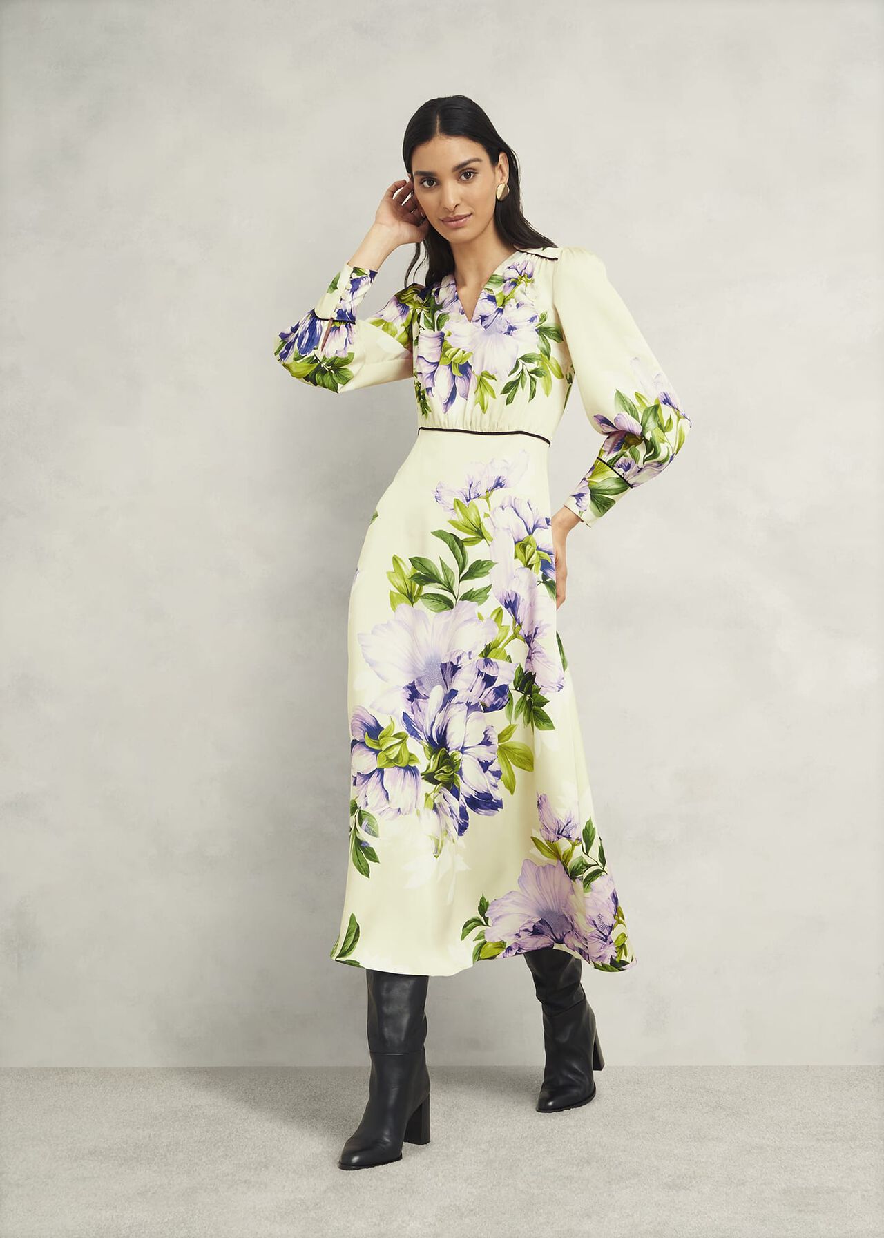 Hidcote Dress, Cream Multi, hi-res