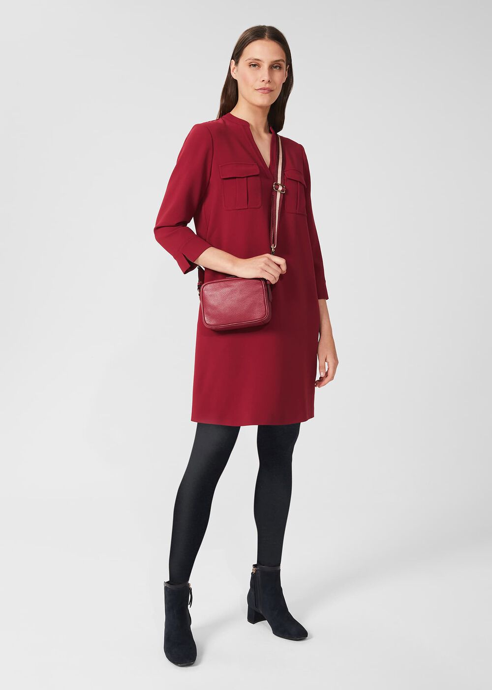Katelena Tunic Dress, Berry Pink, hi-res
