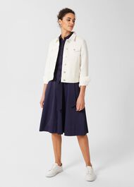 Tyra Belted Dress, French Blue, hi-res