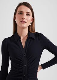 Rib Hatty Jersey Dress, Navy, hi-res