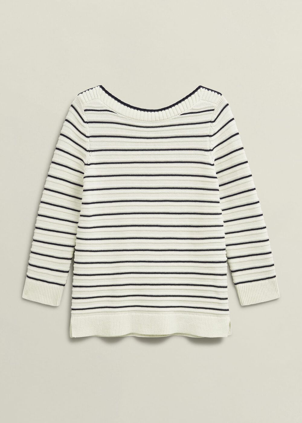 Annalise Jumper, Navy Warm Ivory, hi-res