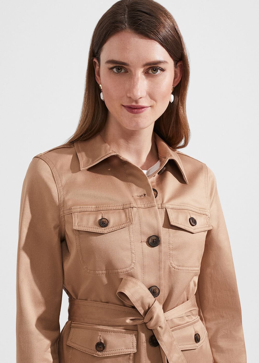 Livi Belted Jacket, Camel, hi-res