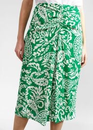 Petite Cassidy Skirt, Green Ivory, hi-res