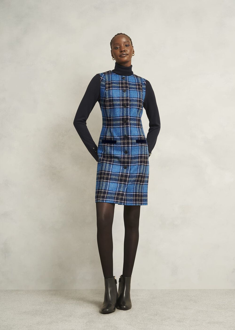Joella Wool Dress, Blue Multi, hi-res