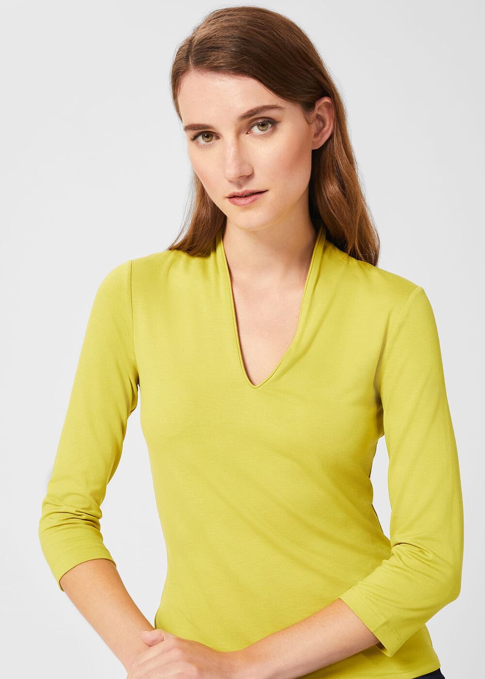 Aimee Double Fronted Top, Chartreuse, hi-res