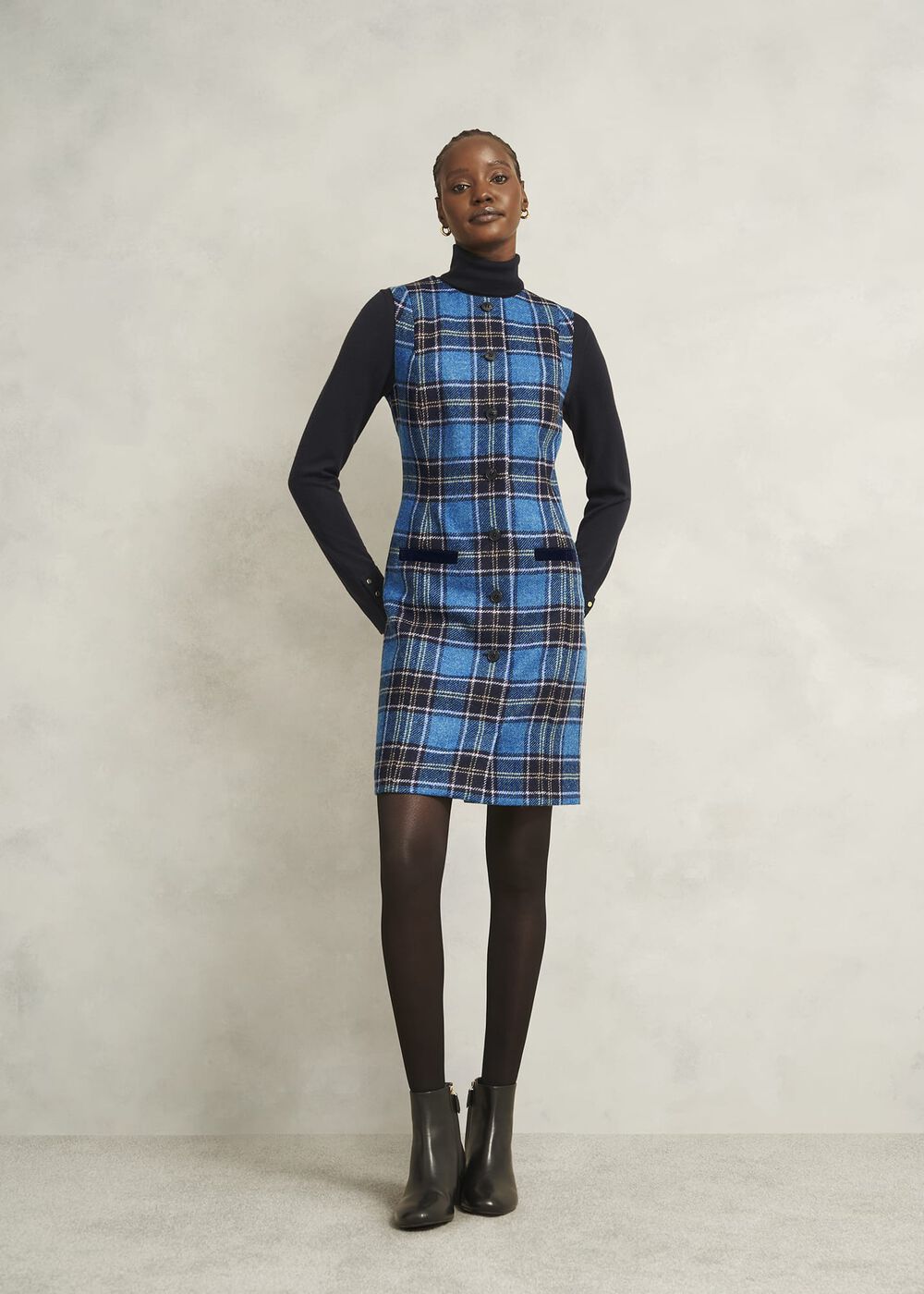 Joella Wool Dress, Blue Multi, hi-res
