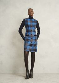 Joella Wool Dress, Blue Multi, hi-res