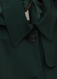 Hooded Chrissie Trench Coat, Fern Green, hi-res