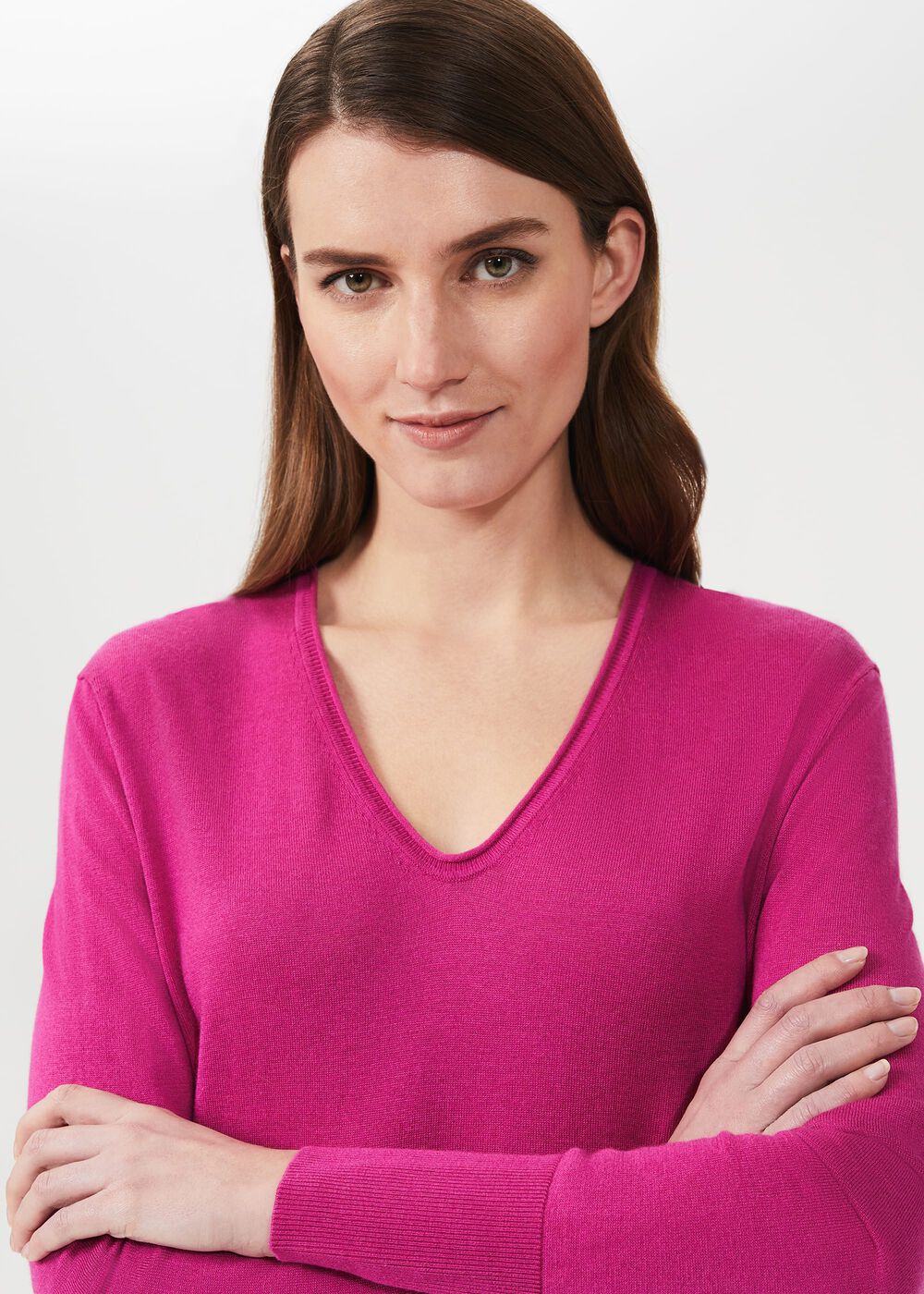 Kim Sweater With Silk, Magenta, hi-res