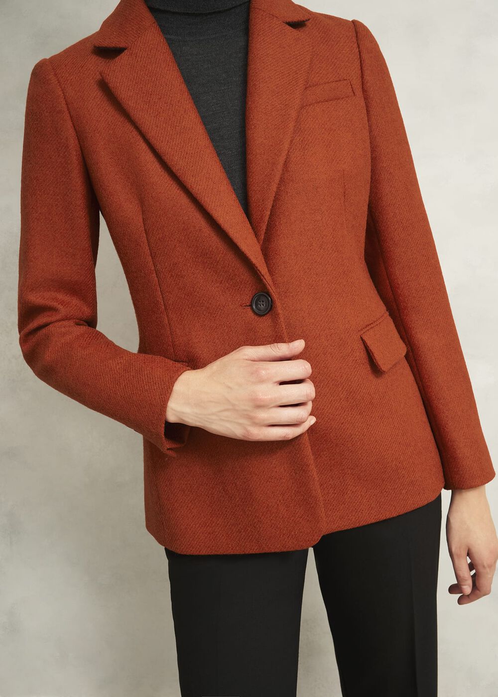 Jess Wool Jacket, Orange, hi-res