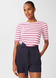 Eva Striped T-Shirt, Azalea Pink, hi-res