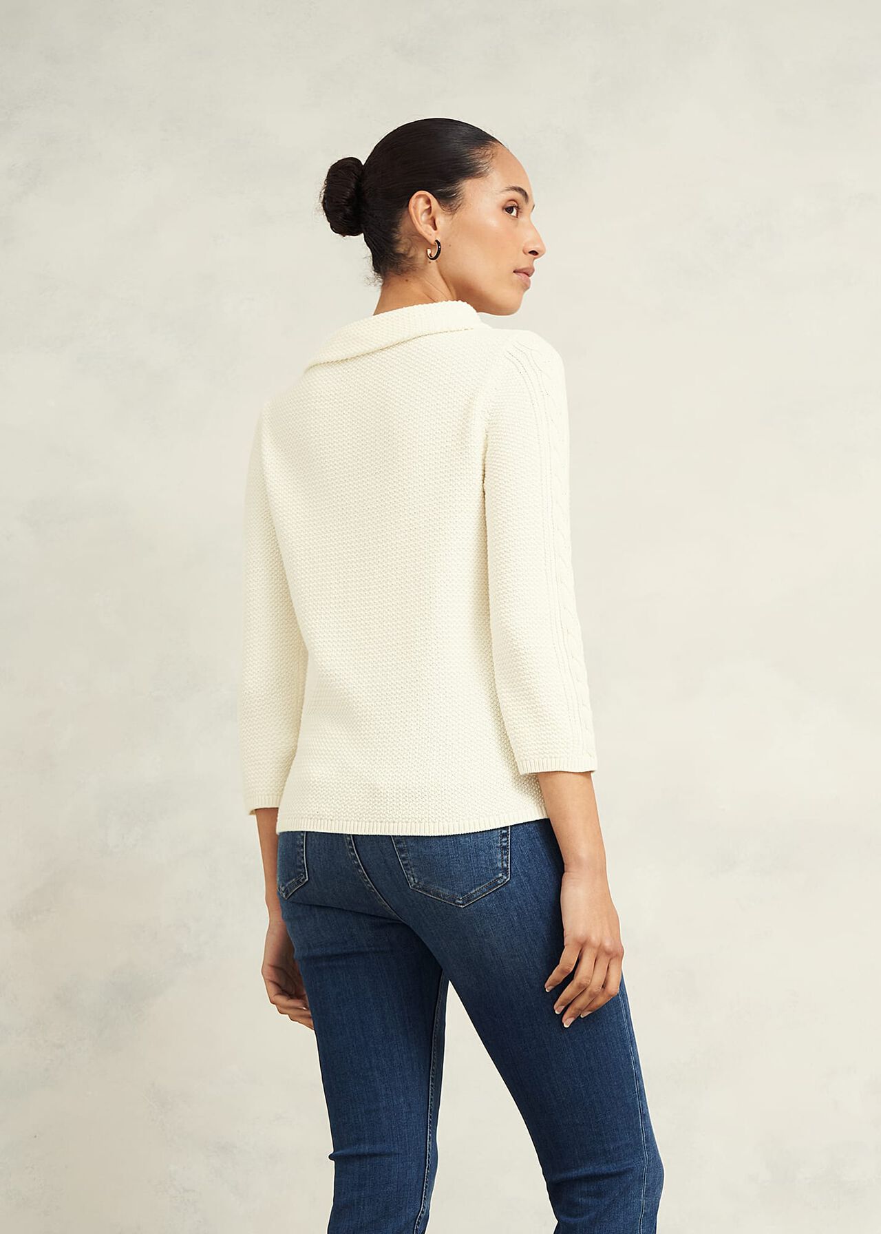 Camilla Cotton Sweater, Warm Ivory, hi-res