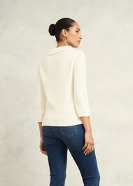 Camilla Cotton Sweater, Warm Ivory, hi-res