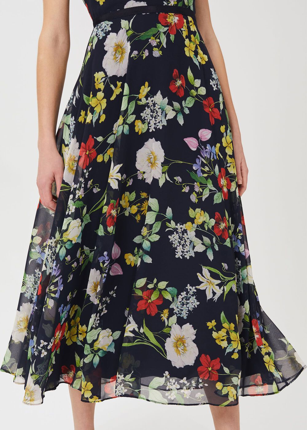 Carly Floral Midi Dress, Midnight Multi, hi-res