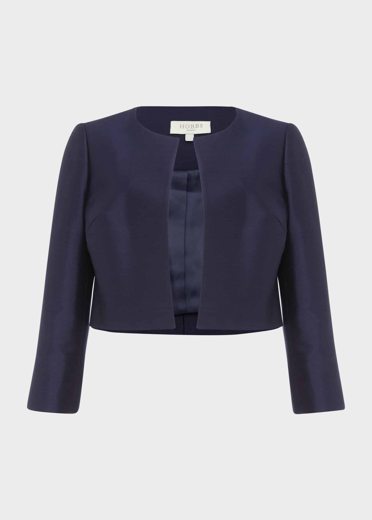 Christie Silk Wool Jacket, Navy, hi-res