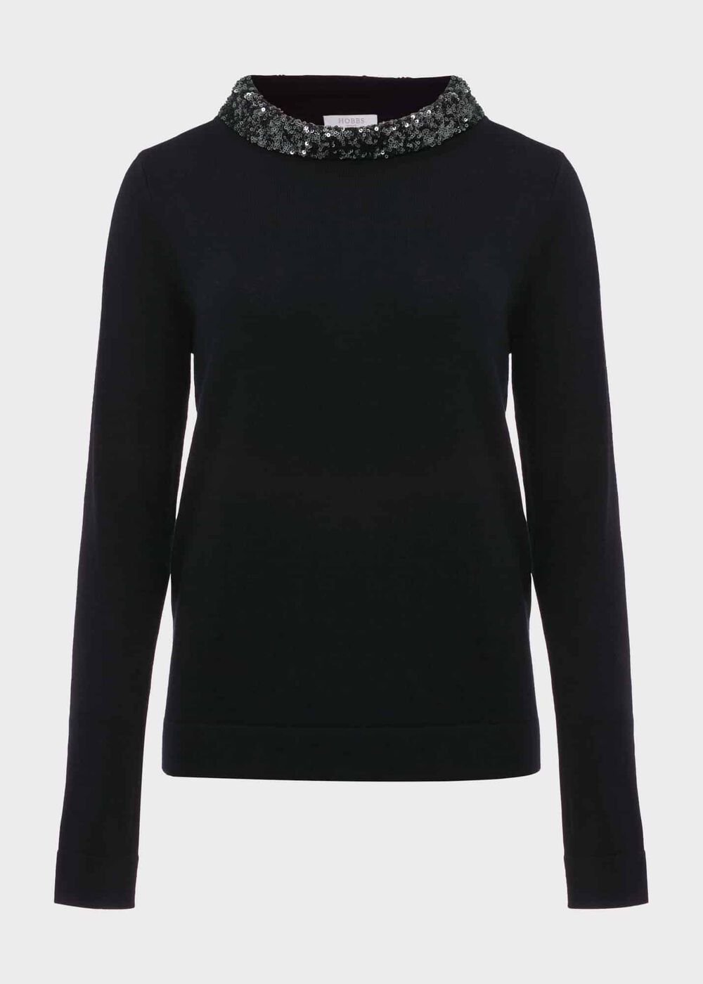 Esther Sequin Sweater With Cashmere, Forest Green, hi-res