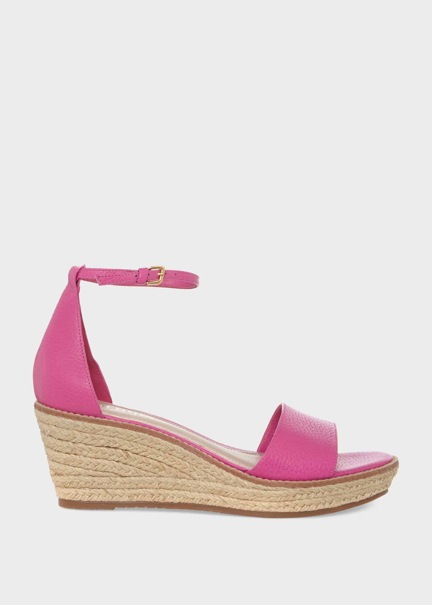 Hot pink wedge espadrilles 2025