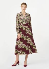 Silk Botanic Dress, Mulberry Multi, hi-res