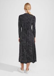 Drew Jersey Dress, Black Ivory, hi-res