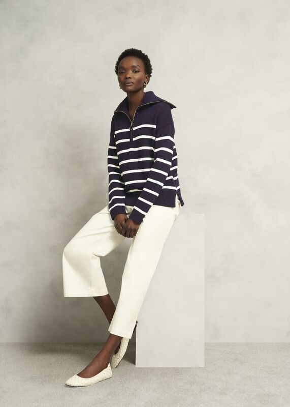 Amy Stripe Cotton Jumper