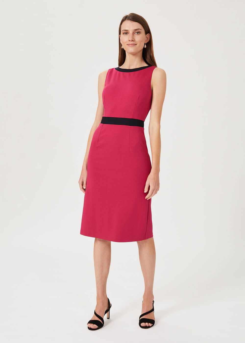 Marlene Jersey Shift Dress, Raspberry, hi-res