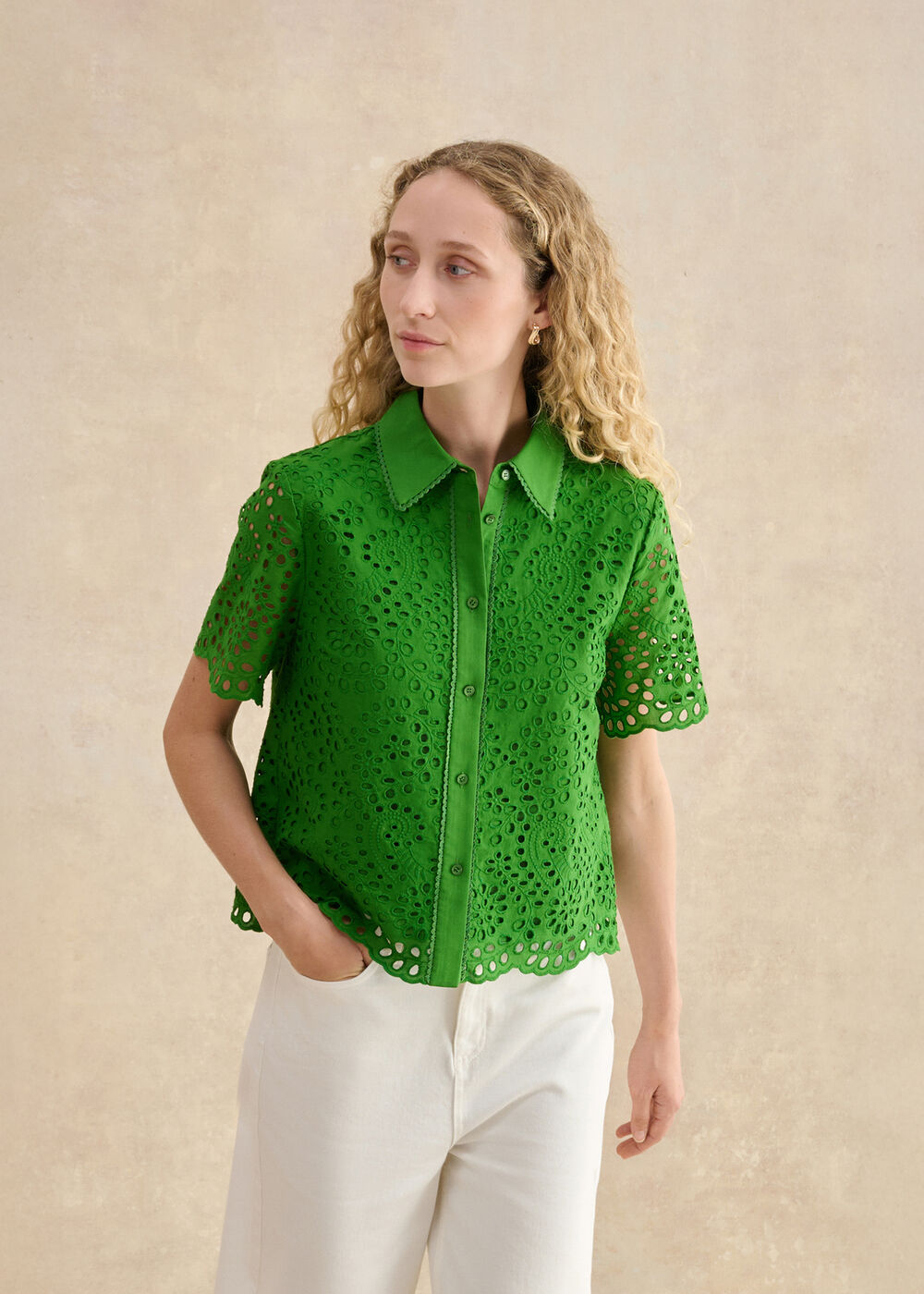 slim fit dress slacks Satin-Silk Emerald Green Classic Fit Charmeuse Silk Shirt – camixa.com main image 1