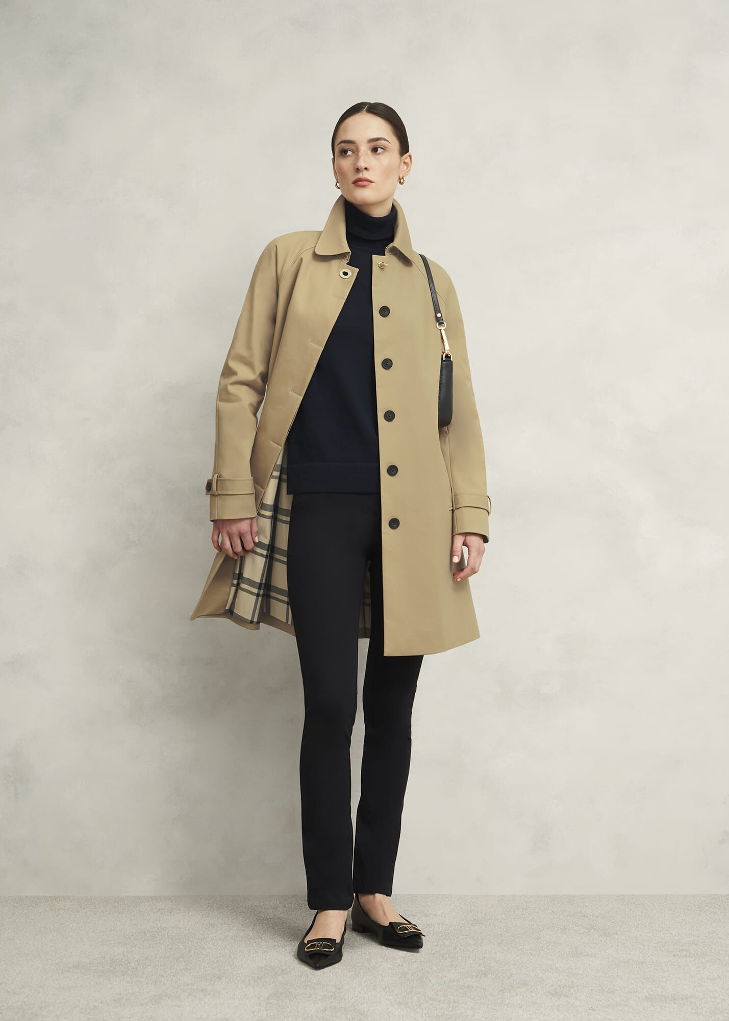 Women's mac clearance coat with hood