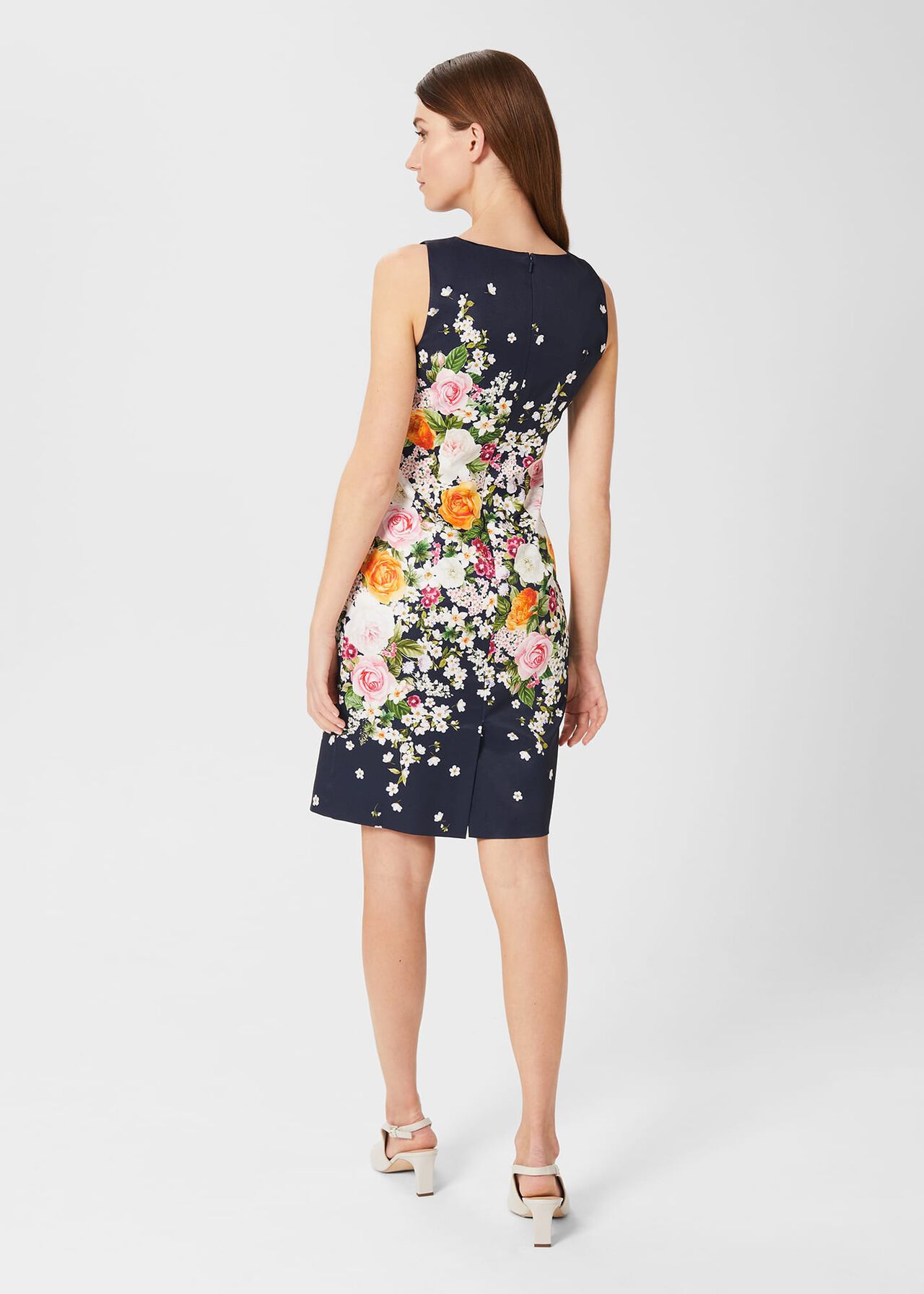 Moira Floral Shift Dress, Navy Pink, hi-res