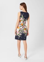 Moira Floral Shift Dress, Navy Pink, hi-res
