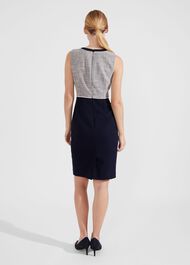 Laurie Dress With Cotton, Navy Ivory, hi-res