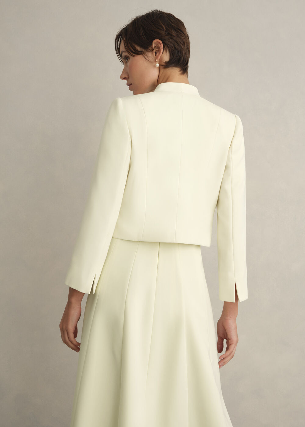 Eliana Seam Detail Jacket, Pale Yellow, hi-res
