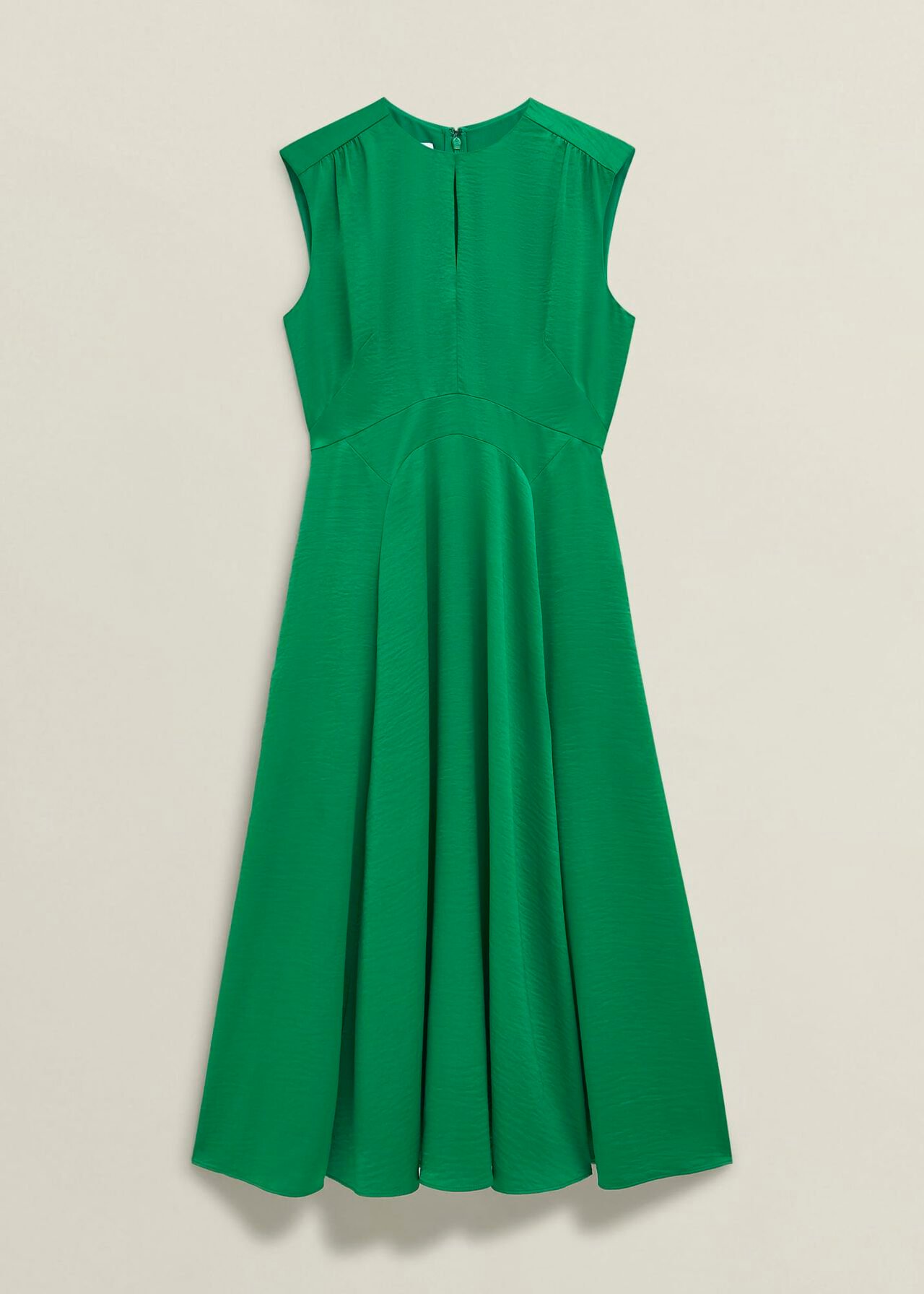 Isobel Satin Midi Dress, Amethyst Green, hi-res