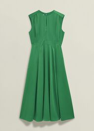 Isobel Satin Midi Dress, Amethyst Green, hi-res