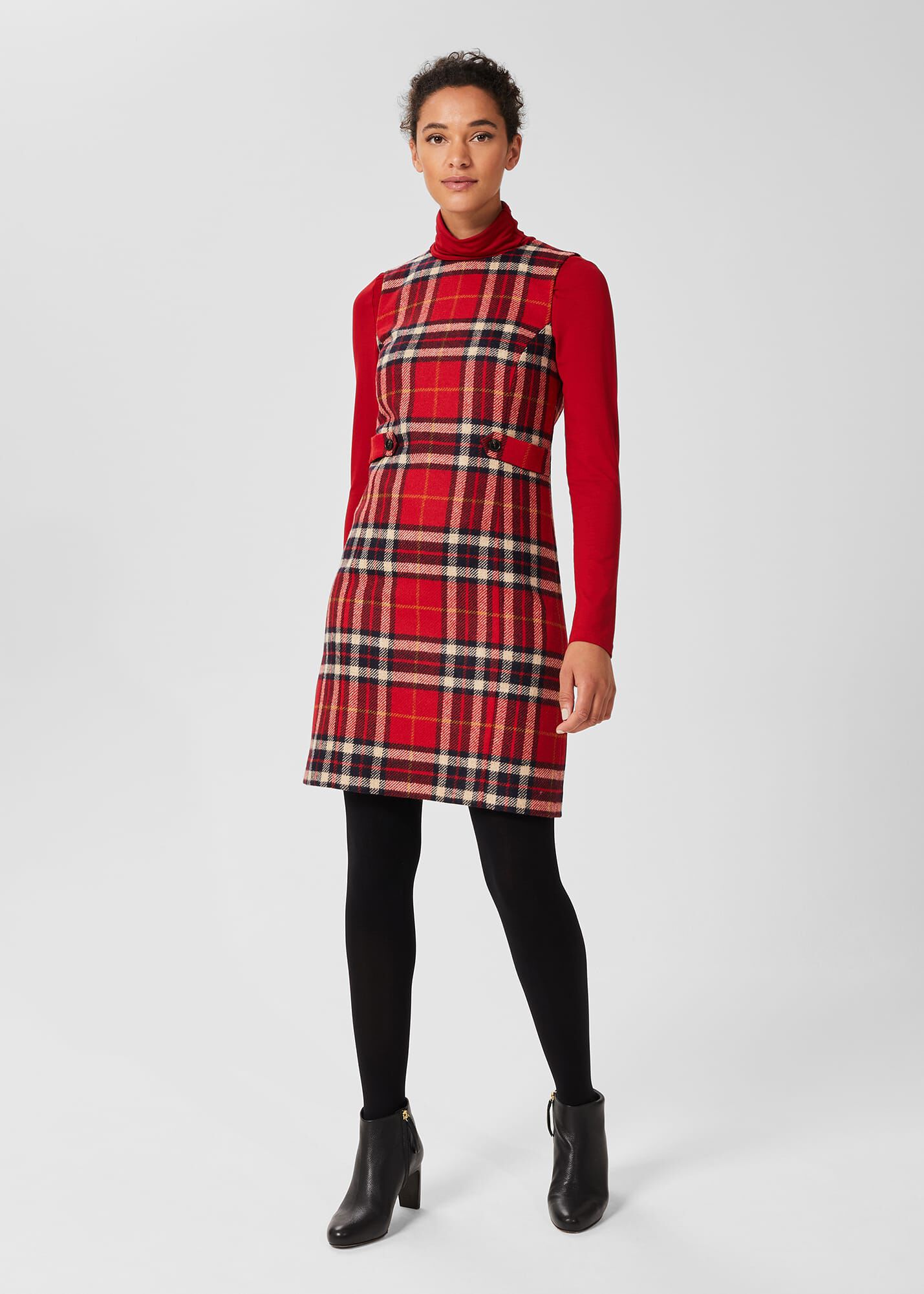 Petite tartan dress sales